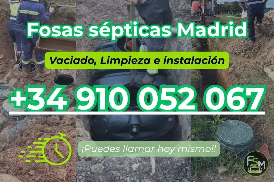 Fosas Sépticas Madrid. Vaciado, limpieza e instalación