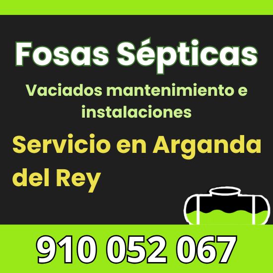 Vaciado, mantenimiento e instalación de fosas sépticas en Arganda del Rey