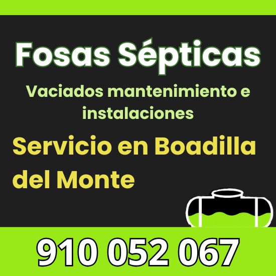 Vaciado, mantenimiento e instalación de fosas sépticas en Boadilla del Monte