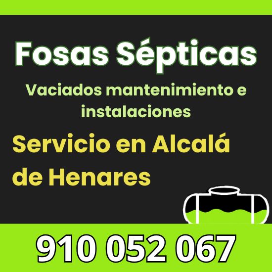 Vaciado, mantenimiento e instalación de fosas sépticas en Alcalá de Henares