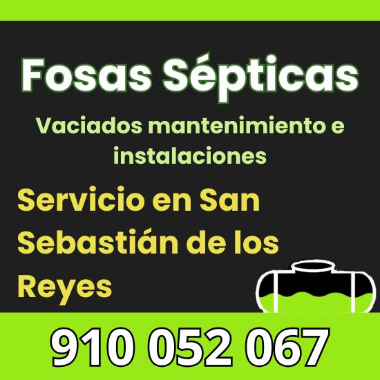 Vaciado, mantenimiento e instalación de fosas sépticas en San Sebastián de los Reyes